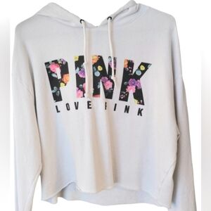 Victoria’s Secret PINK pullover drawstring hoodie with back cutout Size Medium